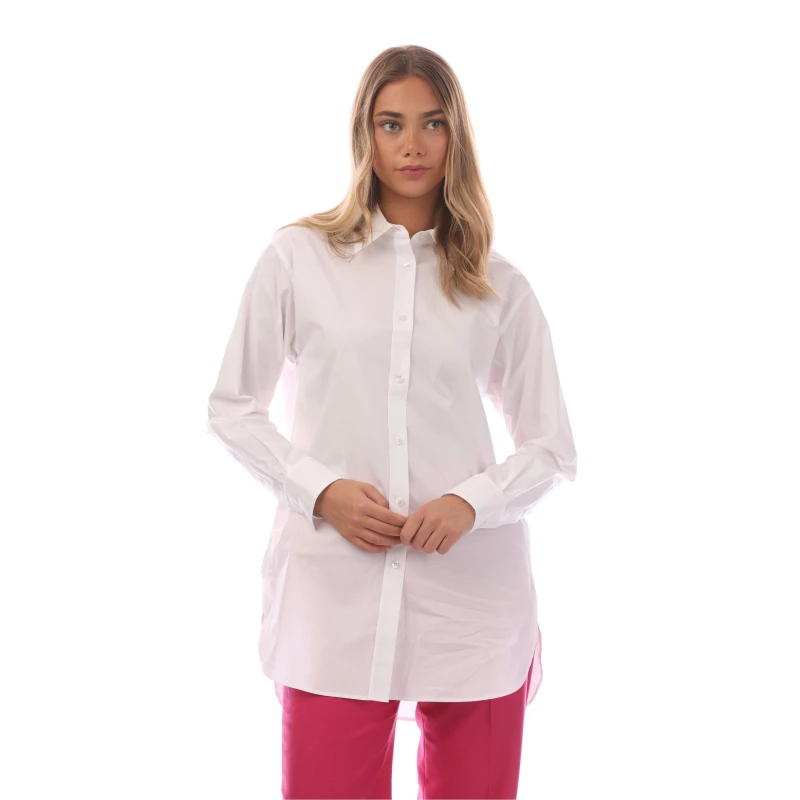 Image of Boss Womens Bacora Long-Sleeve Blouse White female 4 (XXS)