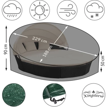 Image of PE Cover For Sun Island Sonneninsel oval 188x229cm (de) - Kingsleeve