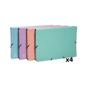 Image of Exacompta Aquarel Multipart File 12 Pockets Assorted Pack of 4 58560E
