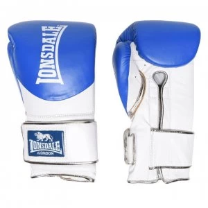 Image of Lonsdale L60 Hook and Loop Training Gloves Unisex Adults - Blue/Gold