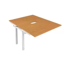 Image of Telescopic 2 Person Bench Extension 1200 X 800 Cut Out Nova Oak - White