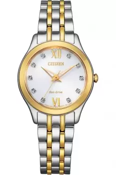 Image of Ladies Citizen Eco-Drive Crystal Dial Watch EM1014-50A