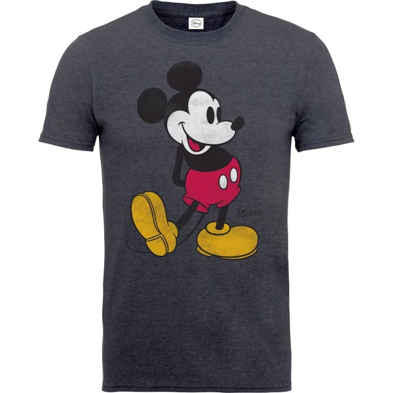 Image of Disney Mickey Mouse Vintage T-Shirt Charcoal male