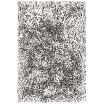 Image of Asiatic Plush Shaggy Rug - 140 x 200cm - Silver