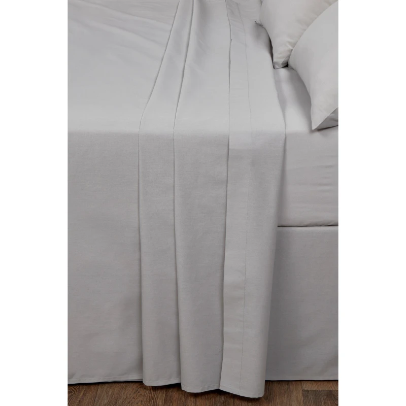 Image of Homelife Non Iron Plain Dyed Flat Sheet - Grey Grey Single