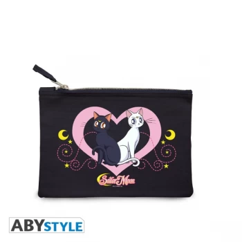 Image of Sailor Moon - Luna & Artemis - Blue Cosmetic Case