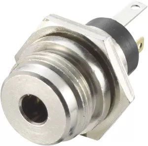 Image of 3.5mm audio jack Socket vertical vertical Number of pins 3 Stereo Silver