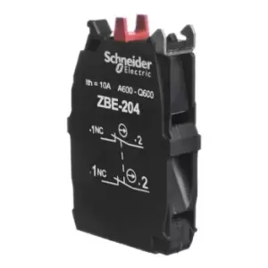 Image of ZBE204, Contact Block 2N/C Screw Terminal