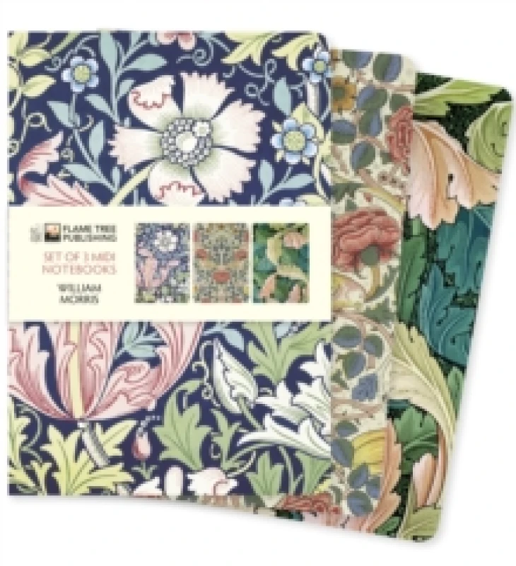 Image of William Morris Set of 3 Midi Notebooks Notebook / blank book