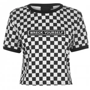 Image of Cosmic Cropped T Shirt Ladies - Wreck Yourself