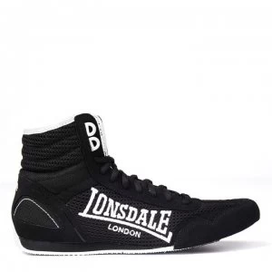 Image of Lonsdale Contender Junior Boys Boxing Boots - Black/White