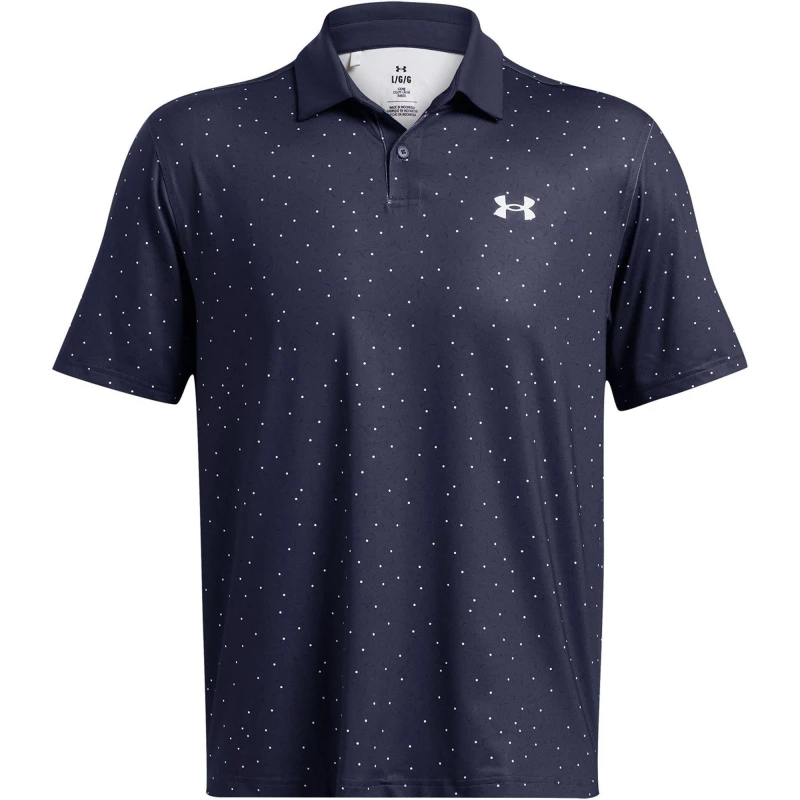 Image of Under Armour Mens Short-Sleeve Performance Polo Shirt Blue male S