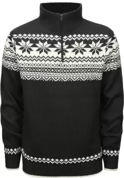 Image of Brandit Troyer Norweger Pullover, black-white, Size 2XL, black-white, Size 2XL