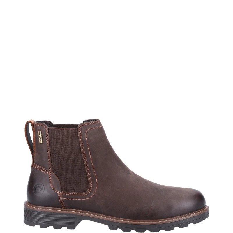 Image of Cotswold Mens Nibley Waterproof Leather Chelsea Boots UK Size 7 (EU 41) BROWN COT804-BROWN-7