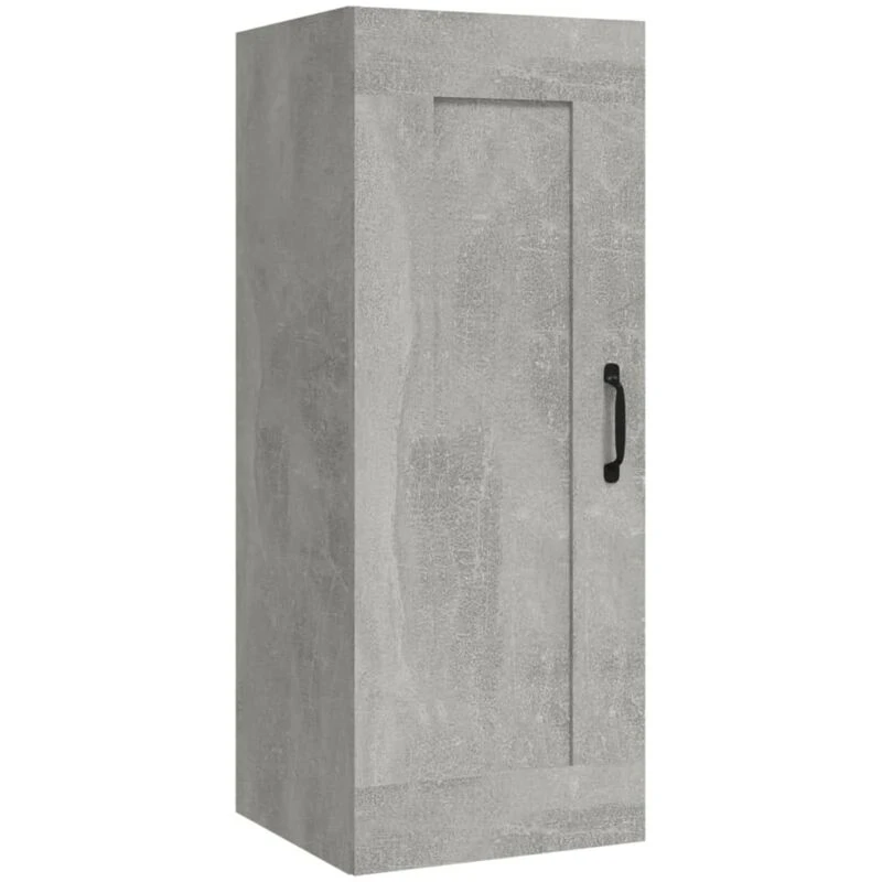 Image of Vidaxl Hanging Cabinet Concrete Grey 35X34X90 Cm Engineered Wood, Grey 812478