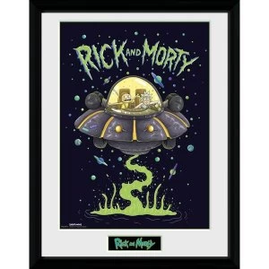 Image of Rick and Morty Ship Framed Collector Print