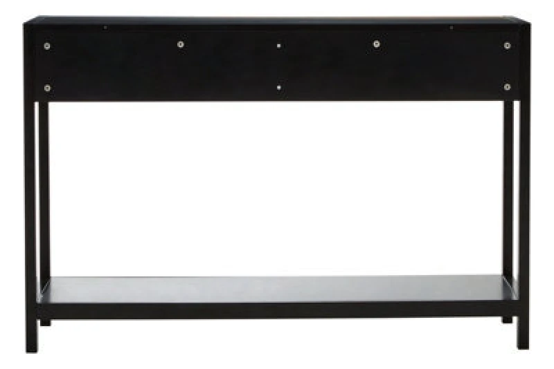 Image of Premier Housewares Interiors By Premier Rustic Black Wood Console Table, Ample Space Hallway Table, Eaisly Maintained Console Table With Drawers