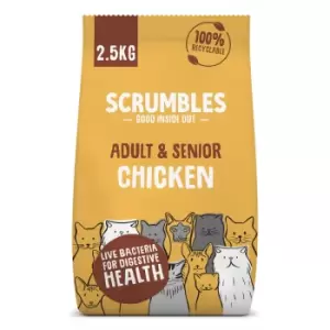 Image of Scrumbles Adult and Senior Chicken Dry Cat Food 2.5kg