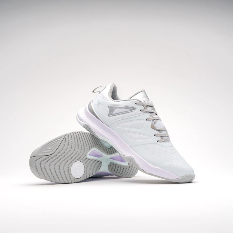Image of Gilbert Womens Impact Netball Shoes White/Silver female 4 (37)