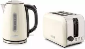 Image of Haden Tunbridge 1.7L Kettle & 2 Slice Toaster Twin Set 196866 in Cream