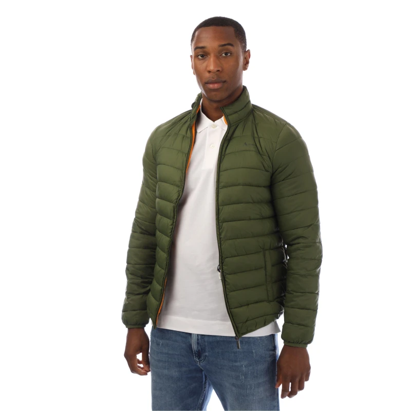 Image of Aquascutum Mens Long Sleeve Medium Puffer Jacket Army Green male Small