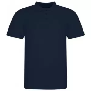 Image of Awdis Mens Piqu Cotton Short-Sleeved Polo Shirt (3XL) (Oxford Navy)