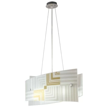 Image of Fan Europe Lighting - Fan Europe SEVENTY 4 Light Pendant Ceiling Light White 60x20x30cm
