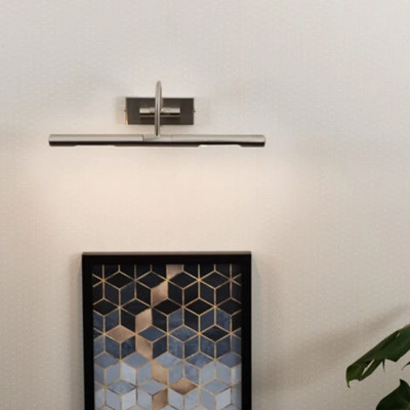 Image of ValueLights ValueLights Capri Adjustable Twin Bulb Picture Slim Wall Light with G9 Bulbs in Metallic Silver Metallic Silver One Size Unisex 5016529046