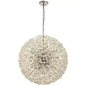 Image of Luminosa Lighting - Luminosa Salisbury Ceiling Pendant 1m Sphere 48 Light G9 Polished Chrome, Crystal