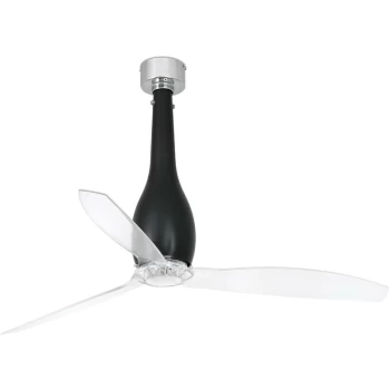 Image of Faro Eterfan Medium Ceiling Fan with / without Light Matt Black, Clear