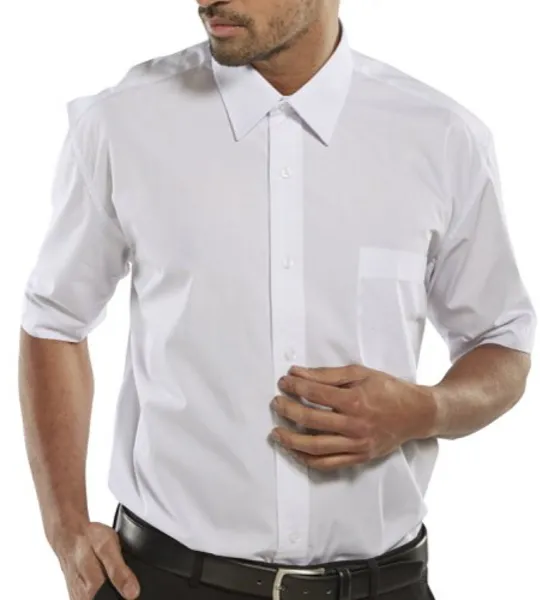 Image of Beeswift Beeswift Classic Short Sleeve Shirt White 16.5 CSSSW16.5