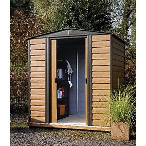 Image of Rowlinson Woodvale Metal Apex Shed with Floor 6 x 5 ft