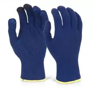 Image of Beeswift Touch Screen Knitted Glove Blue Large Blue L Box of 10 BF10L