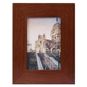 Image of 4" x 6" - Impressions Flat Edge Rosewood Finish Photo Frame