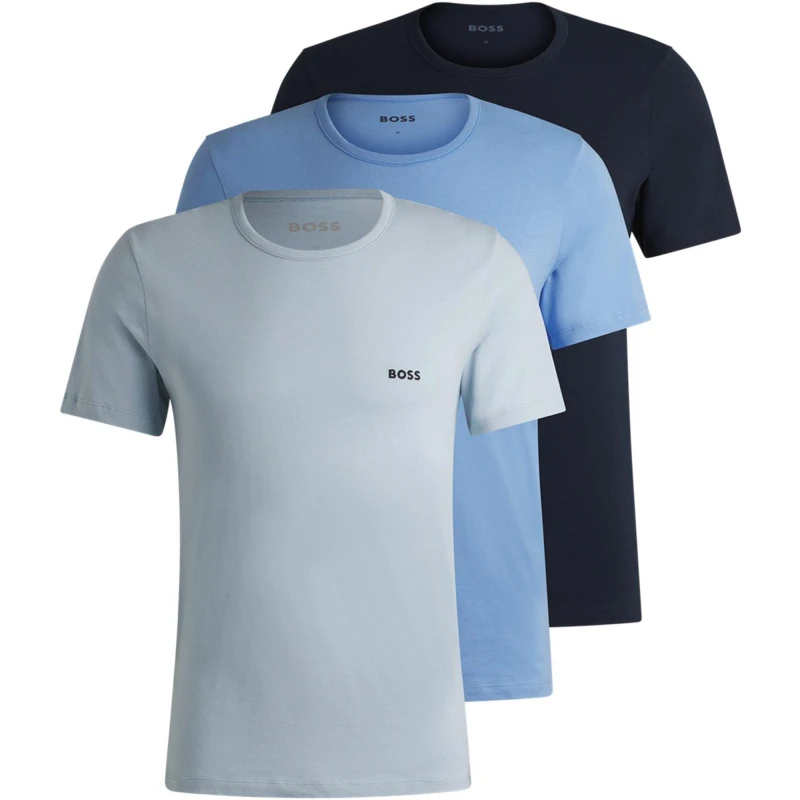 Image of Boss 3-pack Classic T-Shirts - Blue Blue L