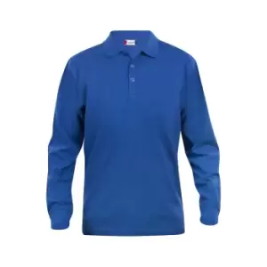 Image of Clique Mens Classic Lincoln Long-Sleeved Polo Shirt (XL) (Royal Blue)