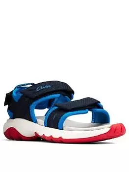Image of Clarks Toddler Expo Sea Sandal, Navy, Size 9 Younger