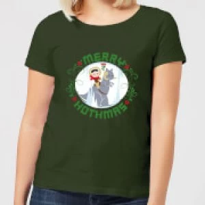 Image of Star Wars Merry Hothmas Womens Christmas T-Shirt - Forest Green - M