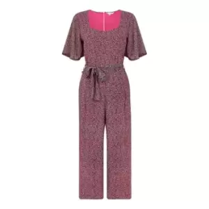 Image of Yumi Pink Mini Leopard Print Jumpsuit - Pink