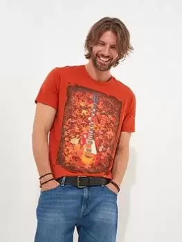 Image of Joe Browns Autumn Tunes T-Shirt - Dark Orange, Dark Orange Size XL Men