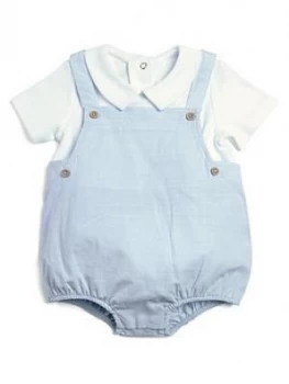 Image of Mamas & Papas Mock Shortie Romper Baby Boys