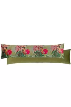 Image of Kali Jungle Foliage Floral Velvet Polyester Filled Draught Excluder