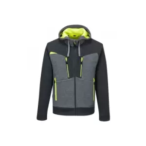 Image of Portwest Mens Zipped Hoodie (L) (Grey/Black/Yellow)