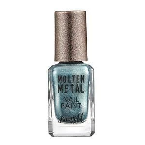 Image of Barry M Molten Metal Glitter Nail Polish - Blue Glacier Blue