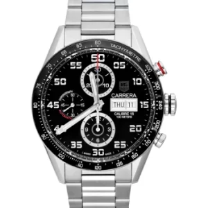 Image of Carrera Carrera Calibre 16 Day-Date Automatic Chronograph Black Dial Mens Watch