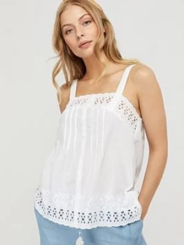 Image of Monsoon Suzie Organic Cotton Shiffli Cami - White