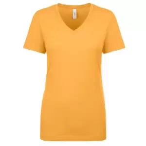 Image of Next Level Womens/Ladies Ideal V-Neck T-Shirt (S) (Antique Gold)