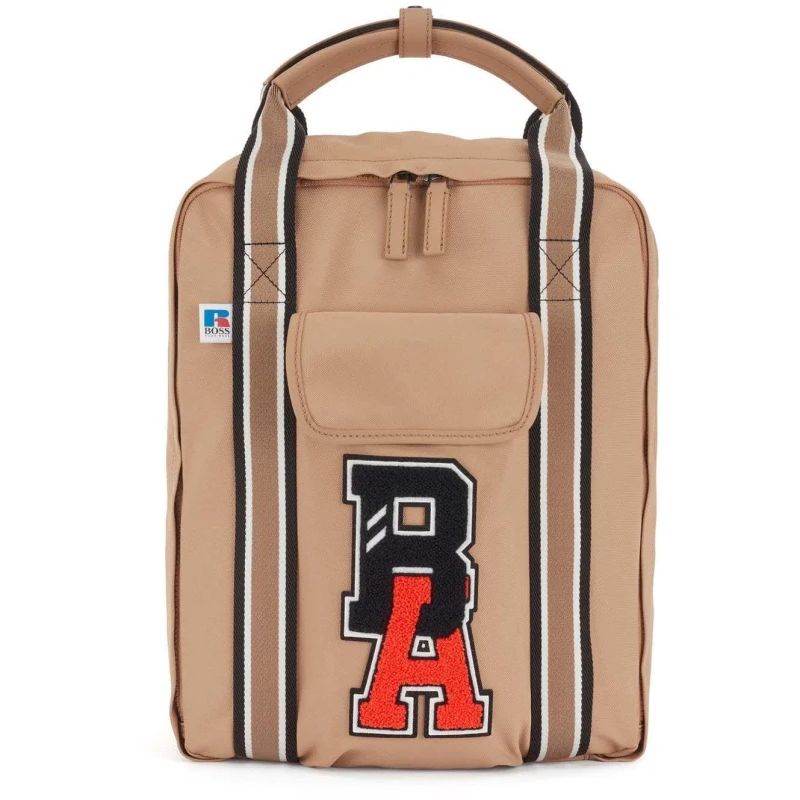 Image of Boss x Russell Athletic Squared Backpack Beige male One Size