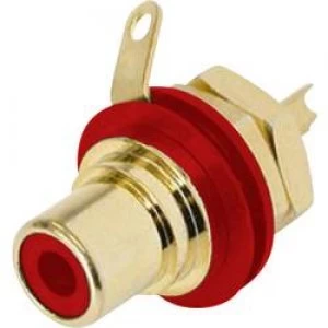 Image of RCA connector Socket vertical vertical Number of pins 2 Red Rean AV NYS367 2