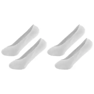 Image of Foxbury Womens/Ladies Cotton Rich Liner Socks (4 Pairs) (4-7 UK) (White)